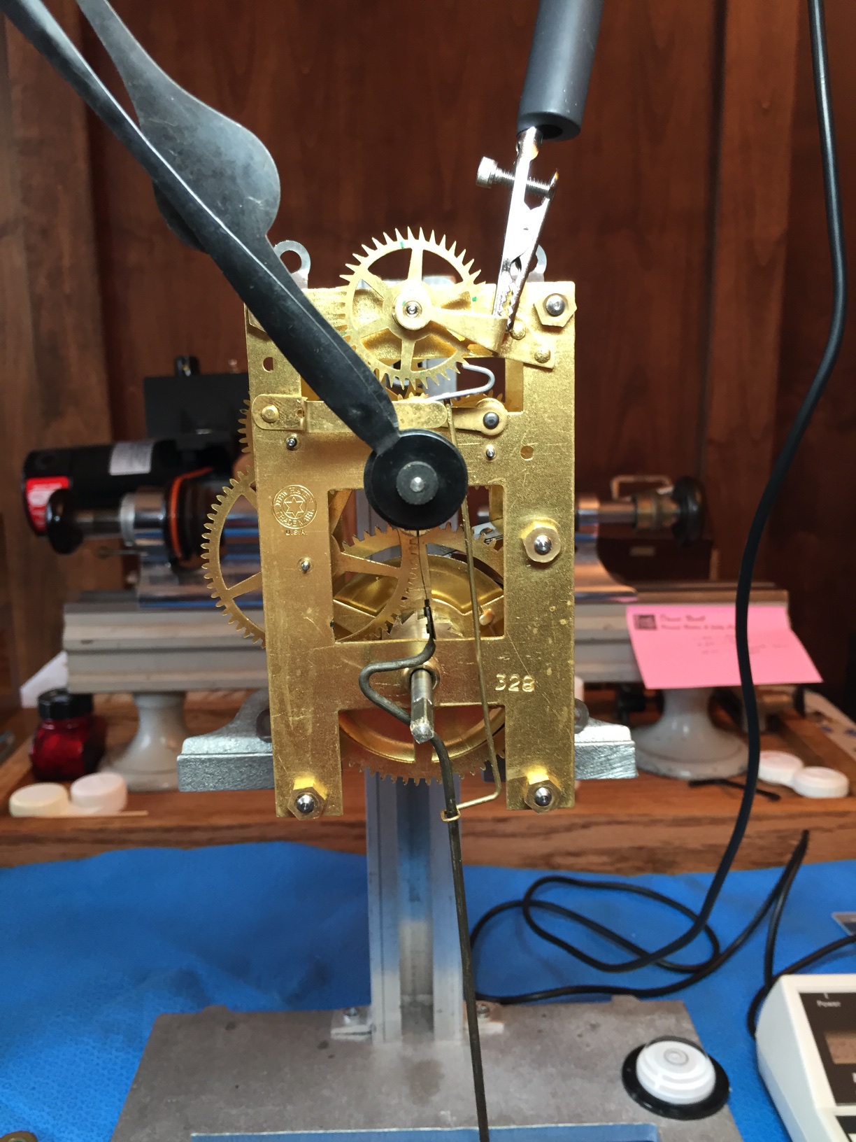 Assembled movement on Test stand